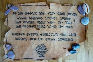 ancient seaworn scroll found with the pearl